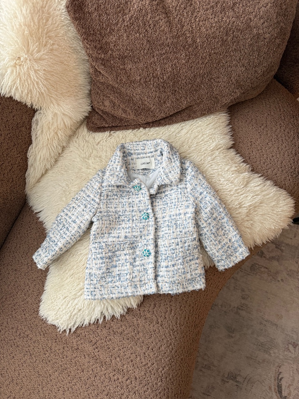 Luxelim Tweed Blue Jacket